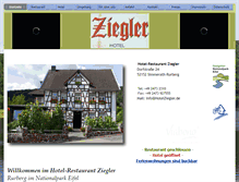 Tablet Screenshot of hotelziegler.de